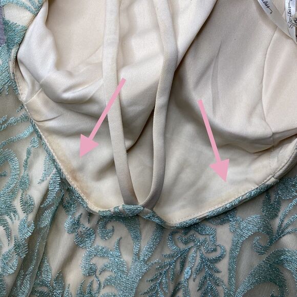 Speechless Pearl Gala Strappy-Back Long Sparkle Embroidered Prom Dress Size 3 - Picture 13 of 14